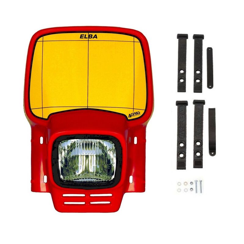 Acerbis Elba Vintage Enduro Headlight - Red