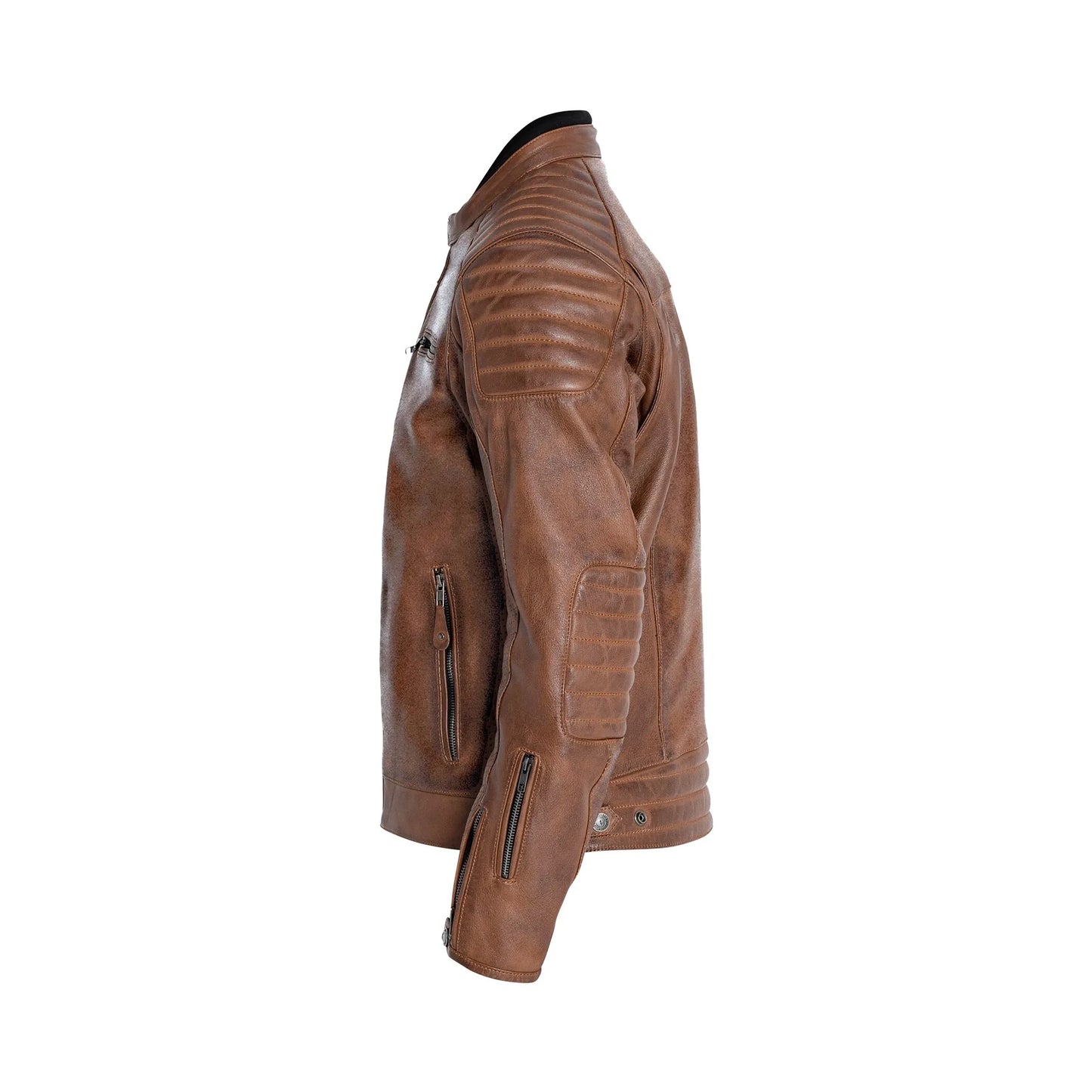 John Doe 'Dexter' Leather Motorcycle Jacket Brown