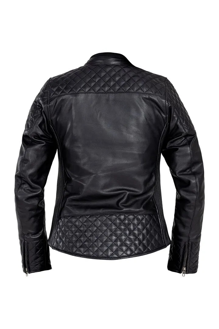 John Doe 'Adina' Womens Leather Motorcycle Jacket Black