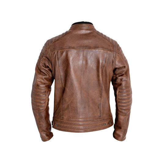 John Doe 'Dexter' Leather Motorcycle Jacket Brown