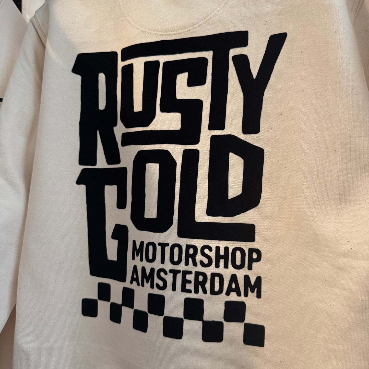 Rusty Gold Finish Sweater bone white