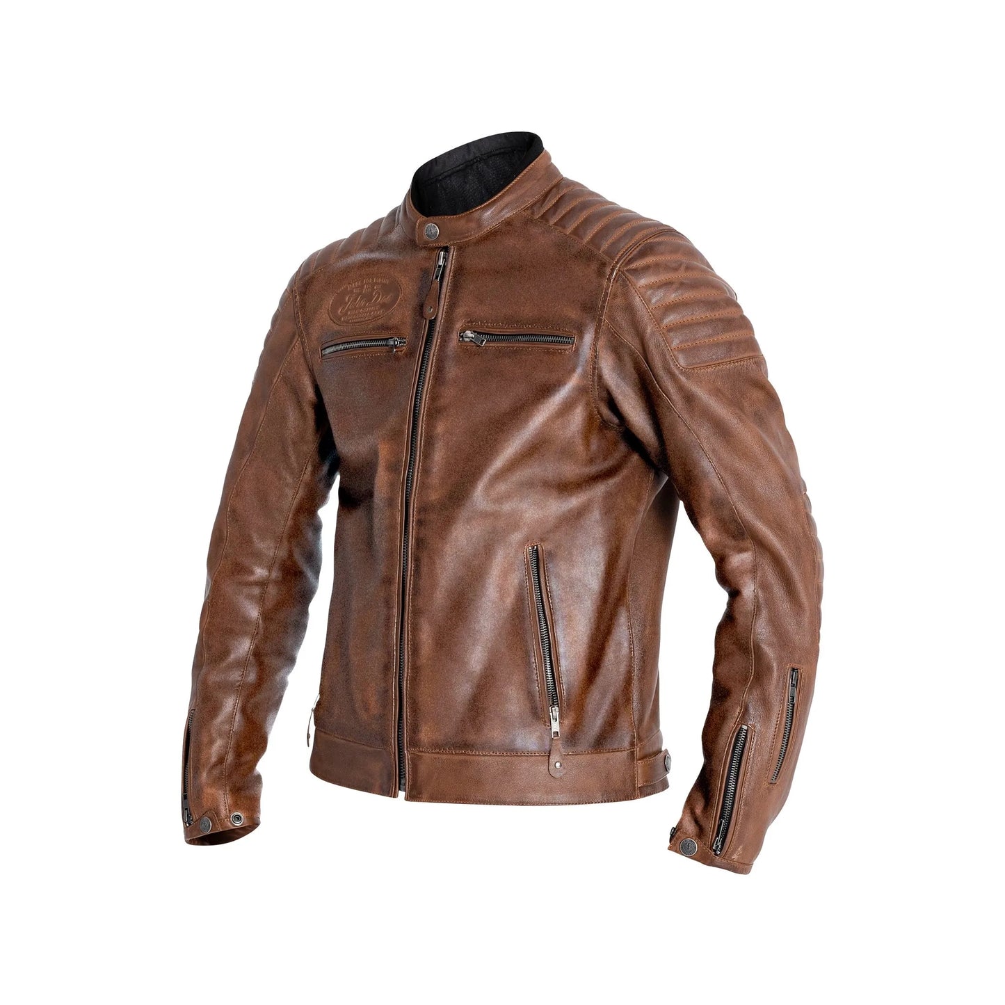 John Doe 'Dexter' Leather Motorcycle Jacket Brown