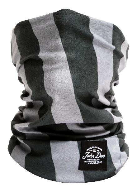 John Doe Tunnel Scarf - Stripes Black Grey