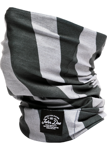 John Doe Tunnel Scarf - Stripes Black Grey