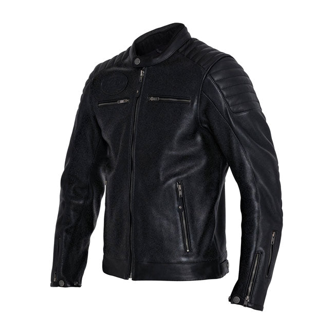John Doe 'Dexter' Leather Motorcycle Jacket Black