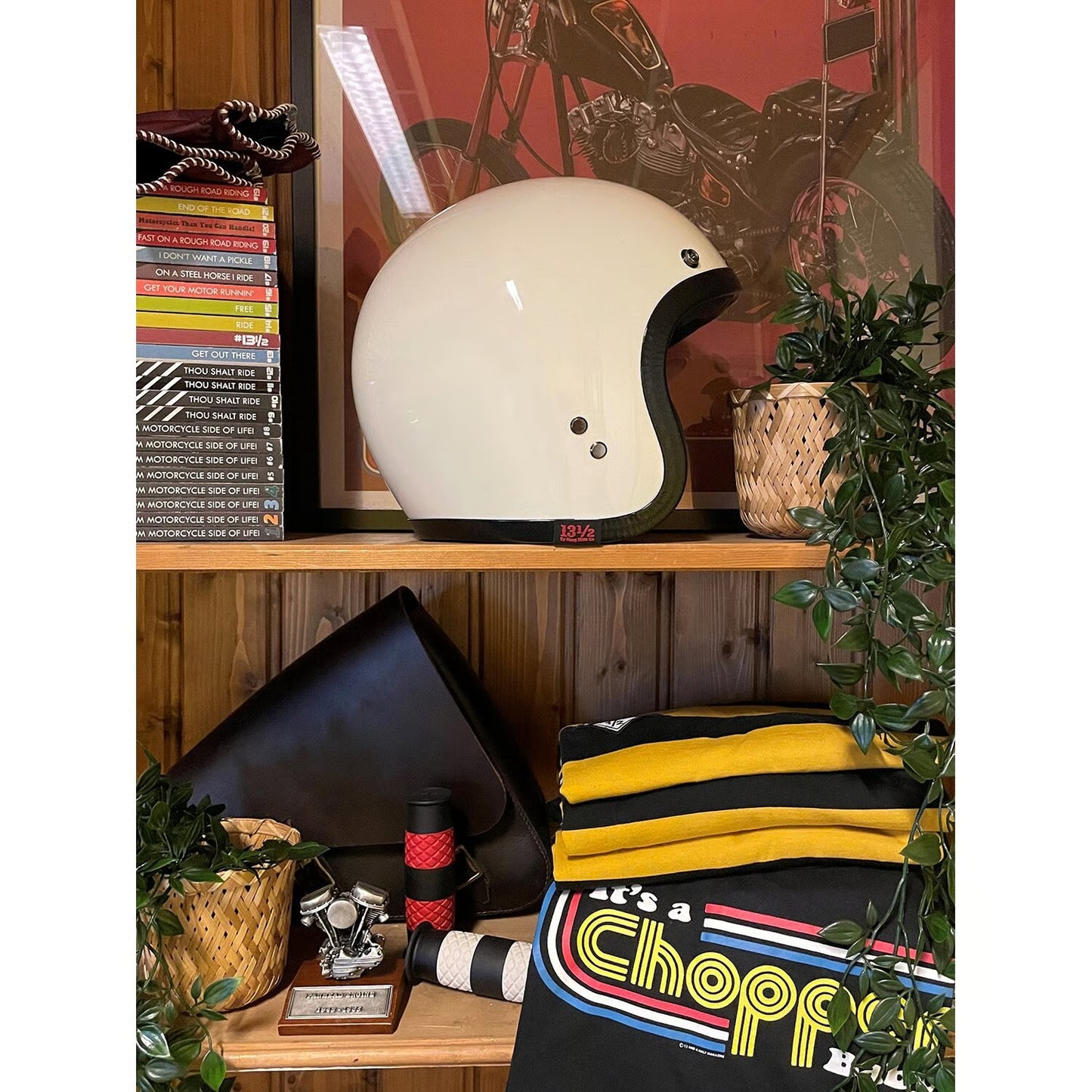 13 1/2 helmet vintage white