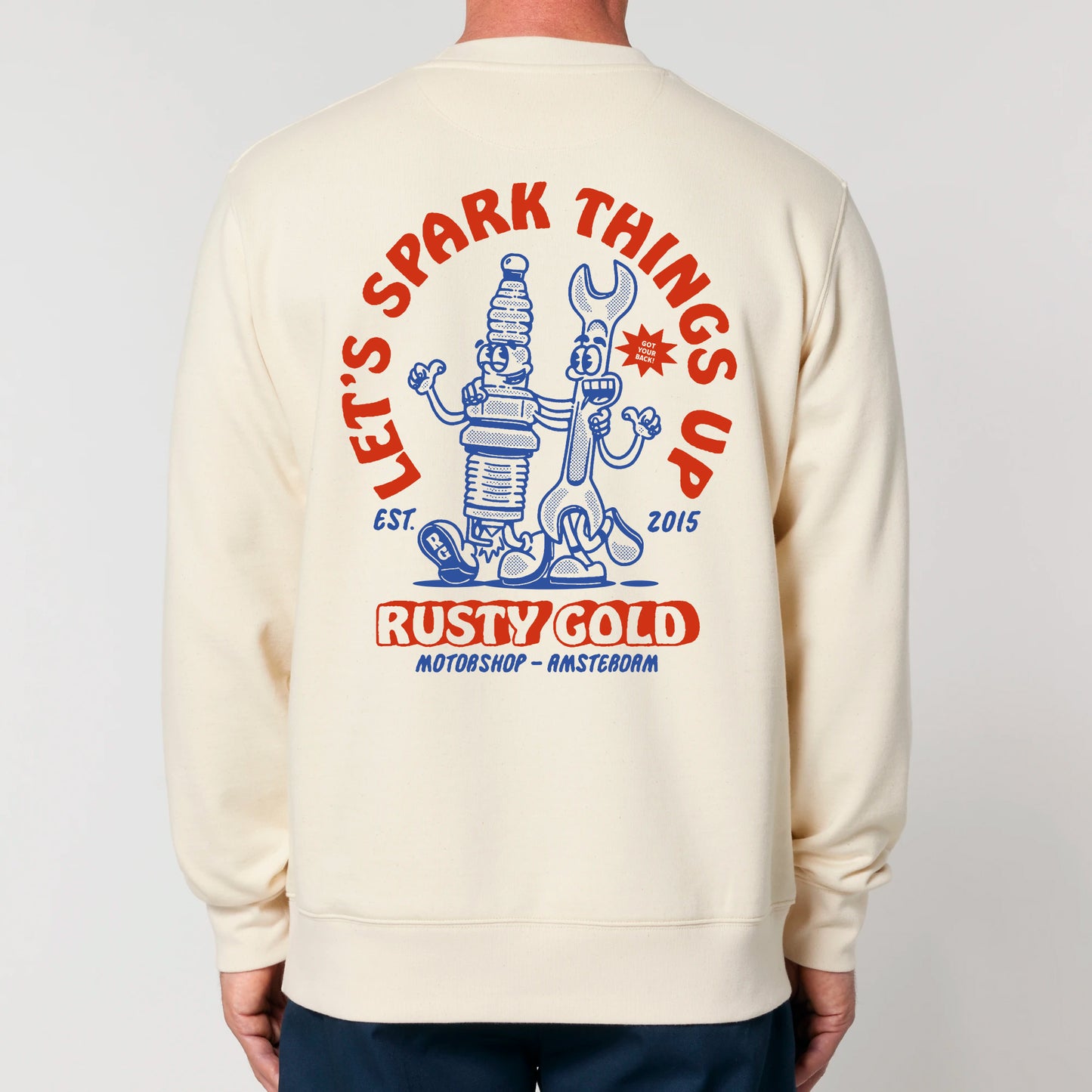 Rusty Gold Spark Sweater bone white