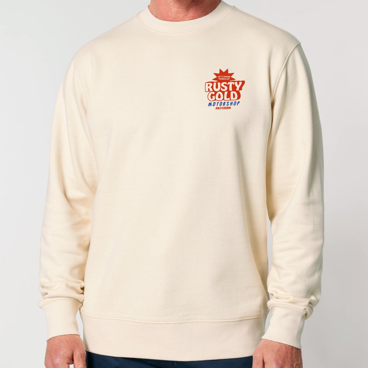 Rusty Gold Spark Sweater bone white