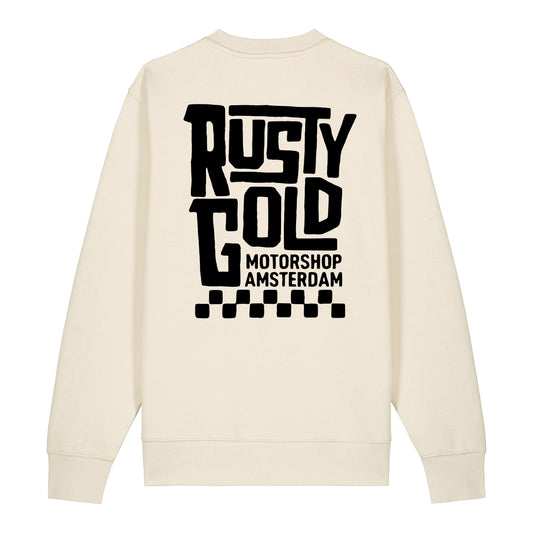 Rusty Gold Finish Sweater bone white