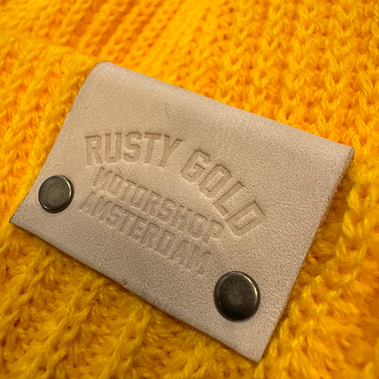 Rusty Gold Rib Beanie - Golden Yellow
