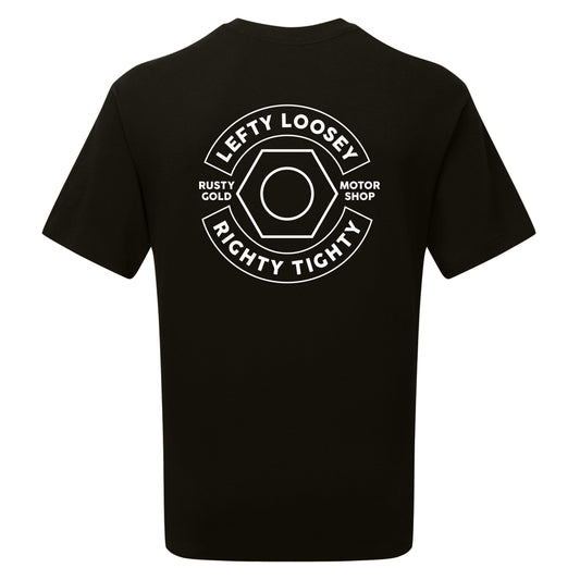 Rusty Gold Left Right Tee Black