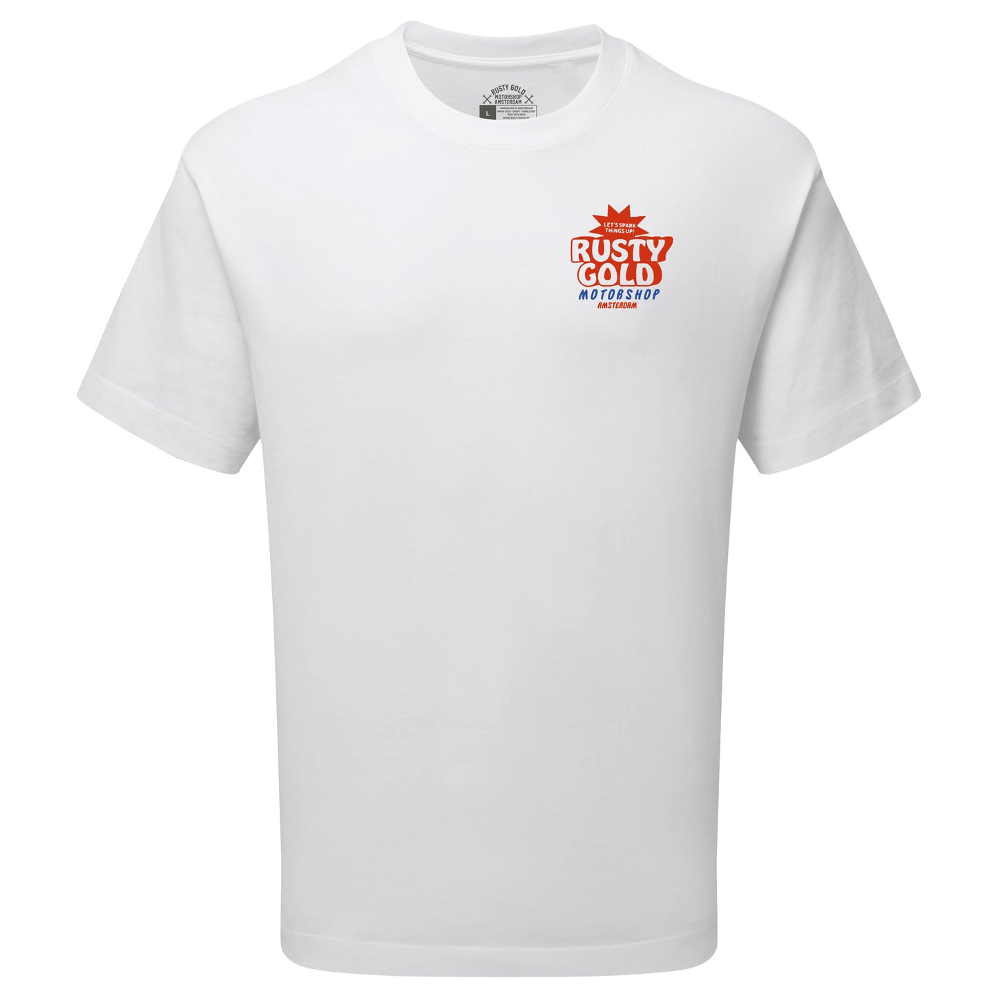 Rusty Gold Spark Tee White