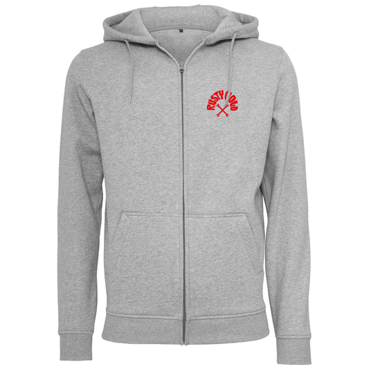 Rusty Race Zipper Hoodie Grey