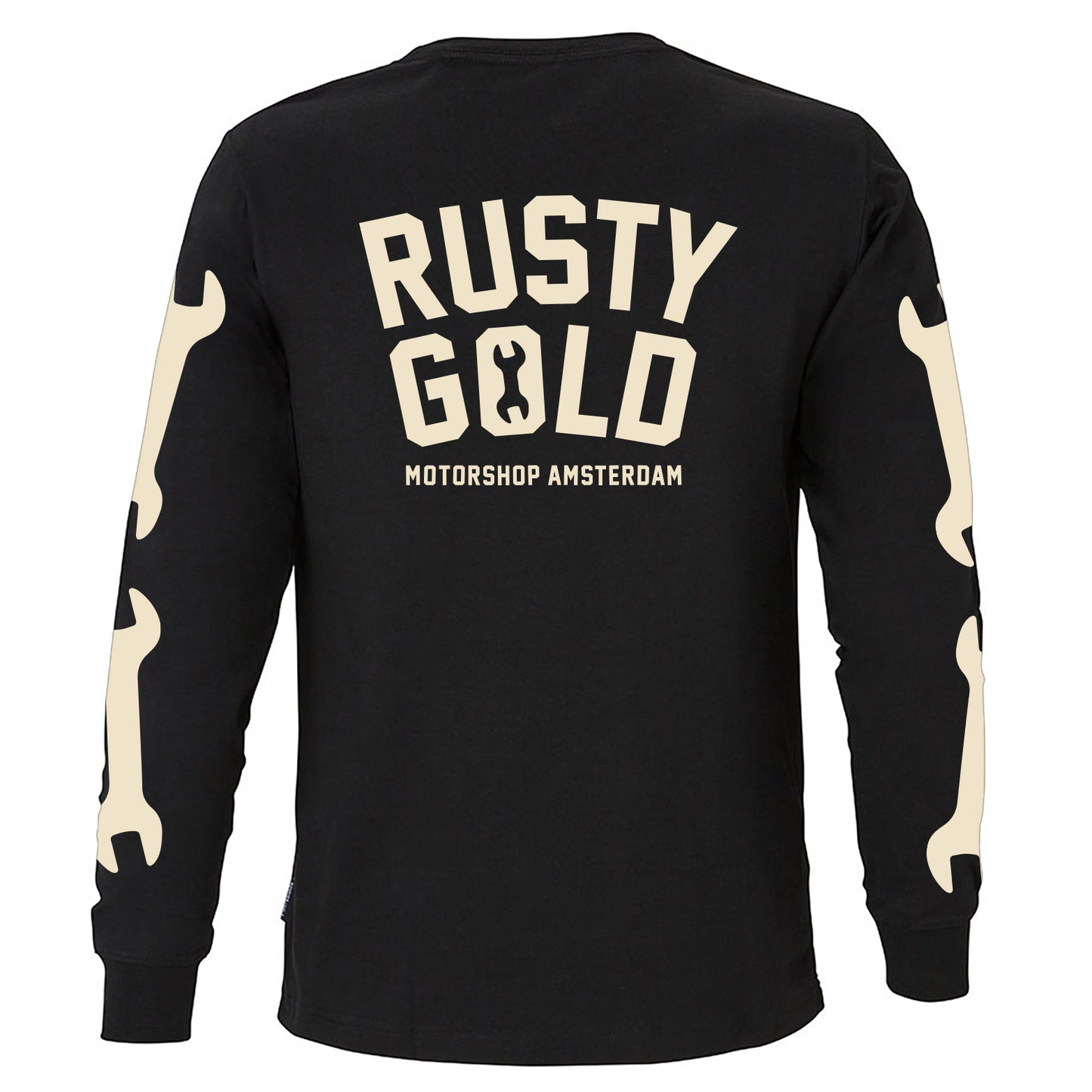 Rusty Gold Spanner Long Sleeve Tee Black