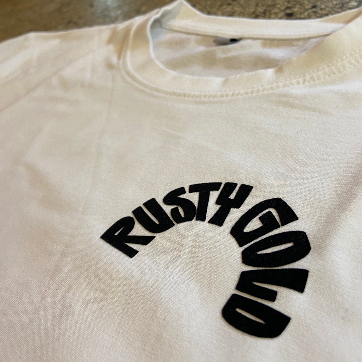 Rusty Gold Scrambler Wheelie Tee