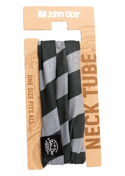 John Doe Tunnel Scarf - Stripes Black Grey