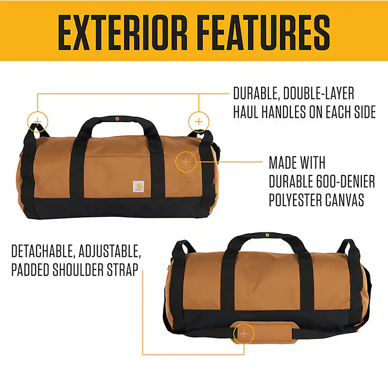 CARHARTT CLASSIC ROUND DUFFEL 40L - Brown