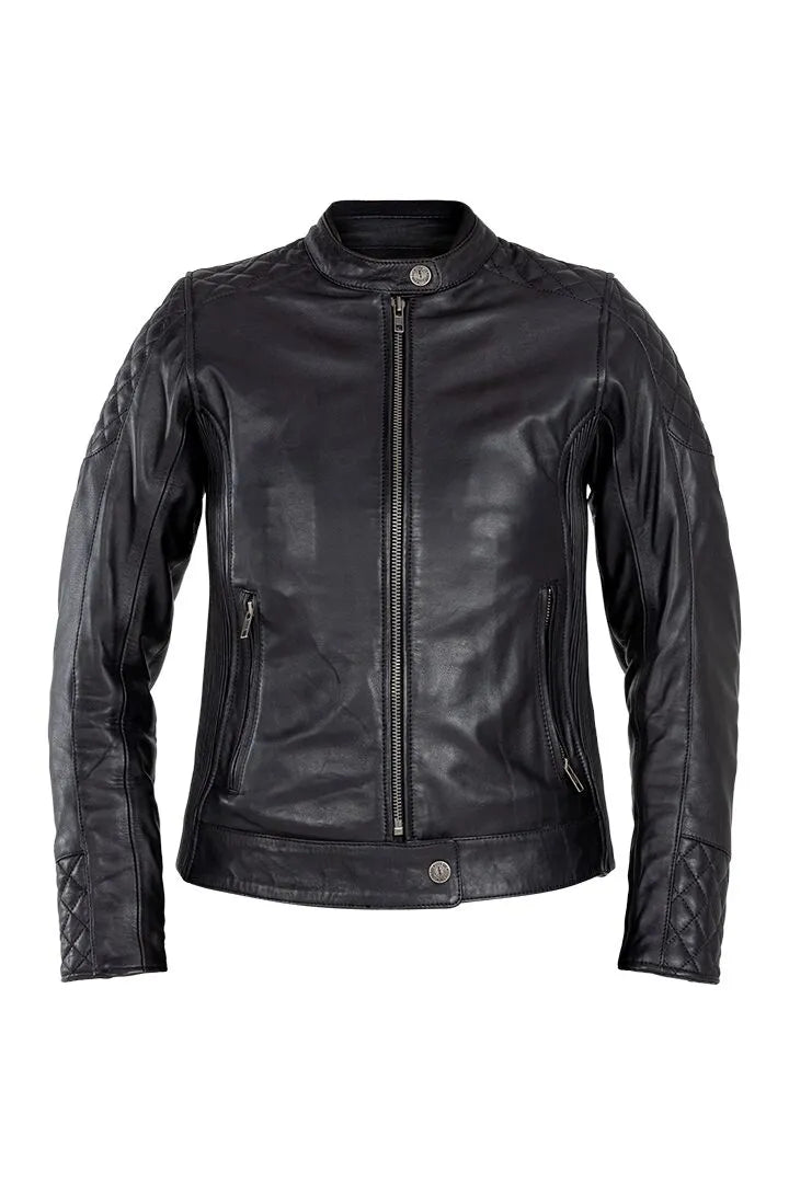 John Doe 'Adina' Womens Leather Motorcycle Jacket Black
