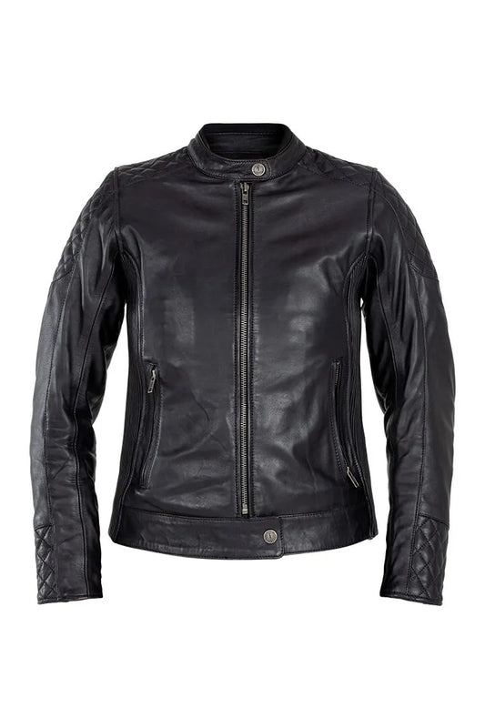 John Doe 'Adina' Womens Leather Motorcycle Jacket Black