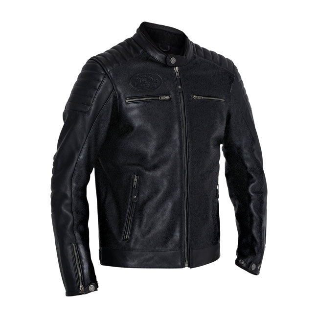 John Doe 'Dexter' Leather Motorcycle Jacket Black