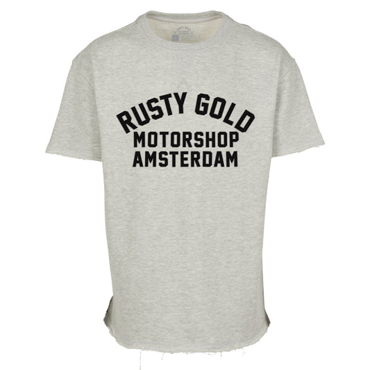Rusty Gold 80's Sweater Tee - Herringbone Terry Grey
