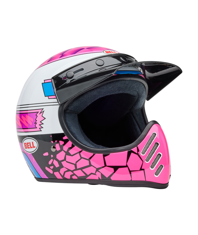 Bell Moto-3 Helmet - Deathspray Gloss Pink Purple