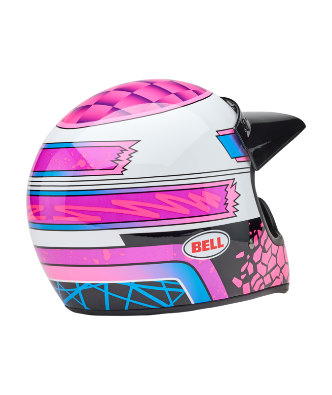 Bell Moto-3 Helmet - Deathspray Gloss Pink Purple