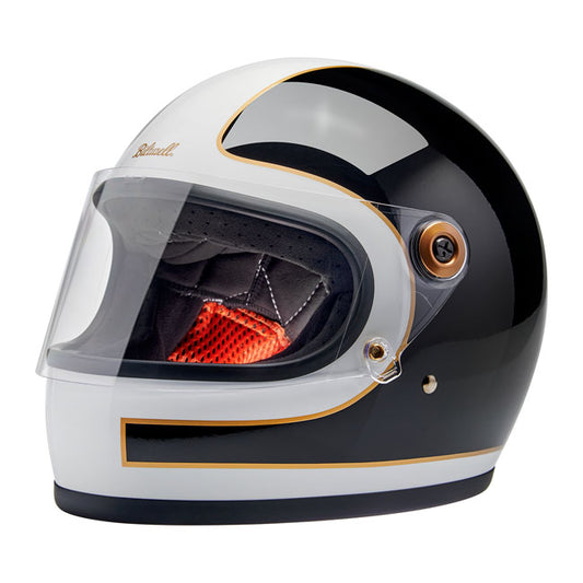 BILTWELL GRINGO S HELMET GLOSS WHITE/BLACK TRACKER