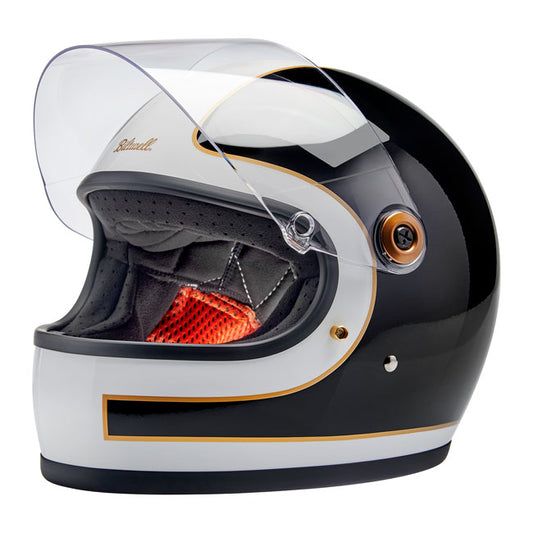 BILTWELL GRINGO S HELMET GLOSS WHITE/BLACK TRACKER