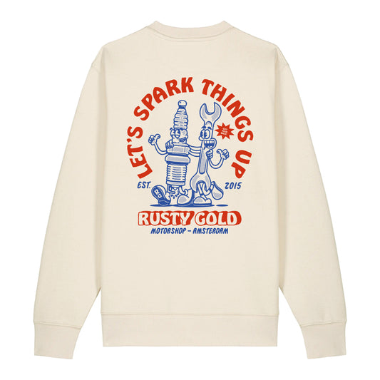 Rusty Gold Spark Sweater bone white