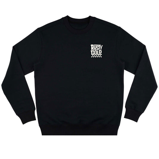 Rusty Gold Checker Sweater Black