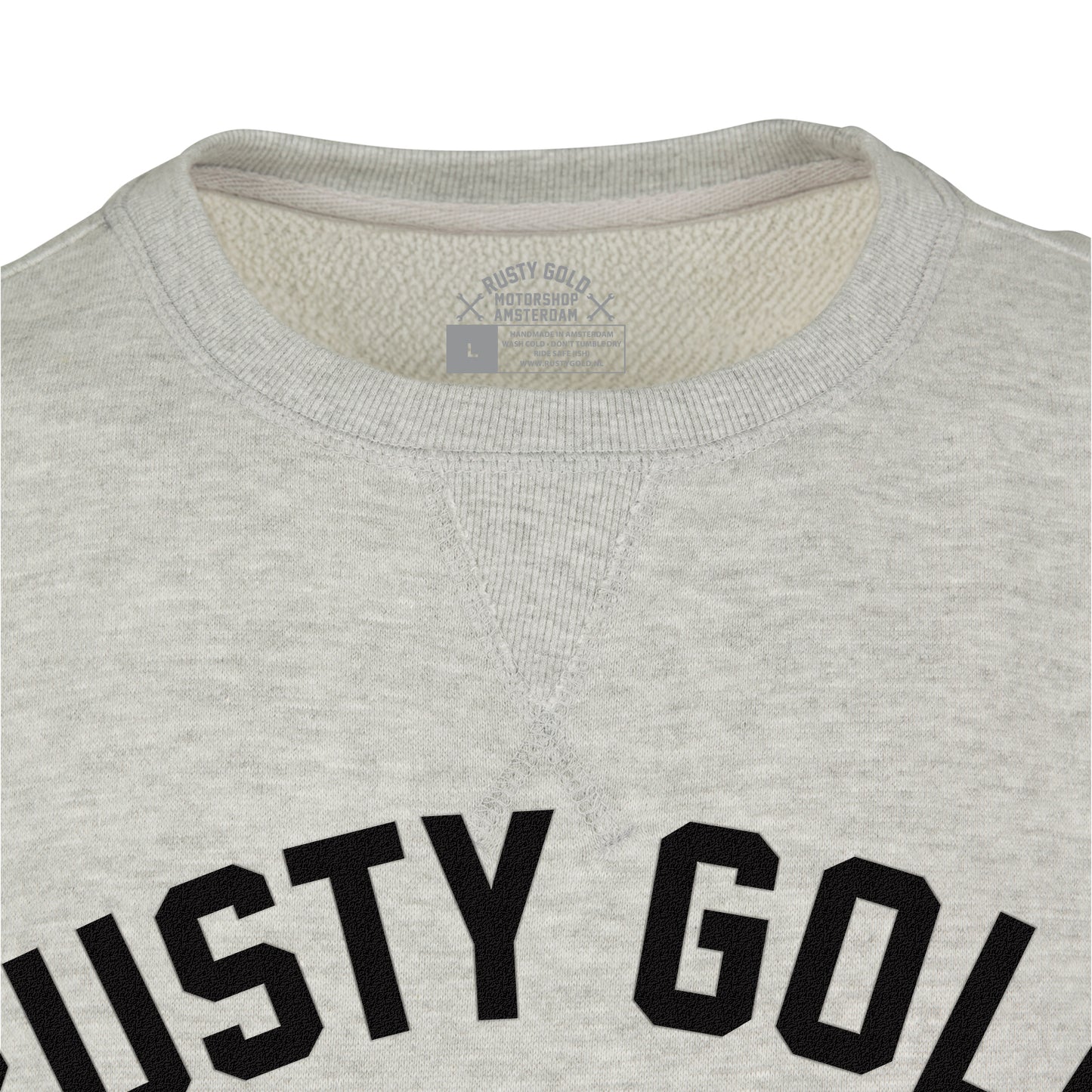 Rusty Gold 80's Sweater Tee - Herringbone Terry Grey