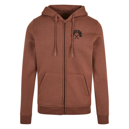 Rusty Race Zipper Hoodie Brown
