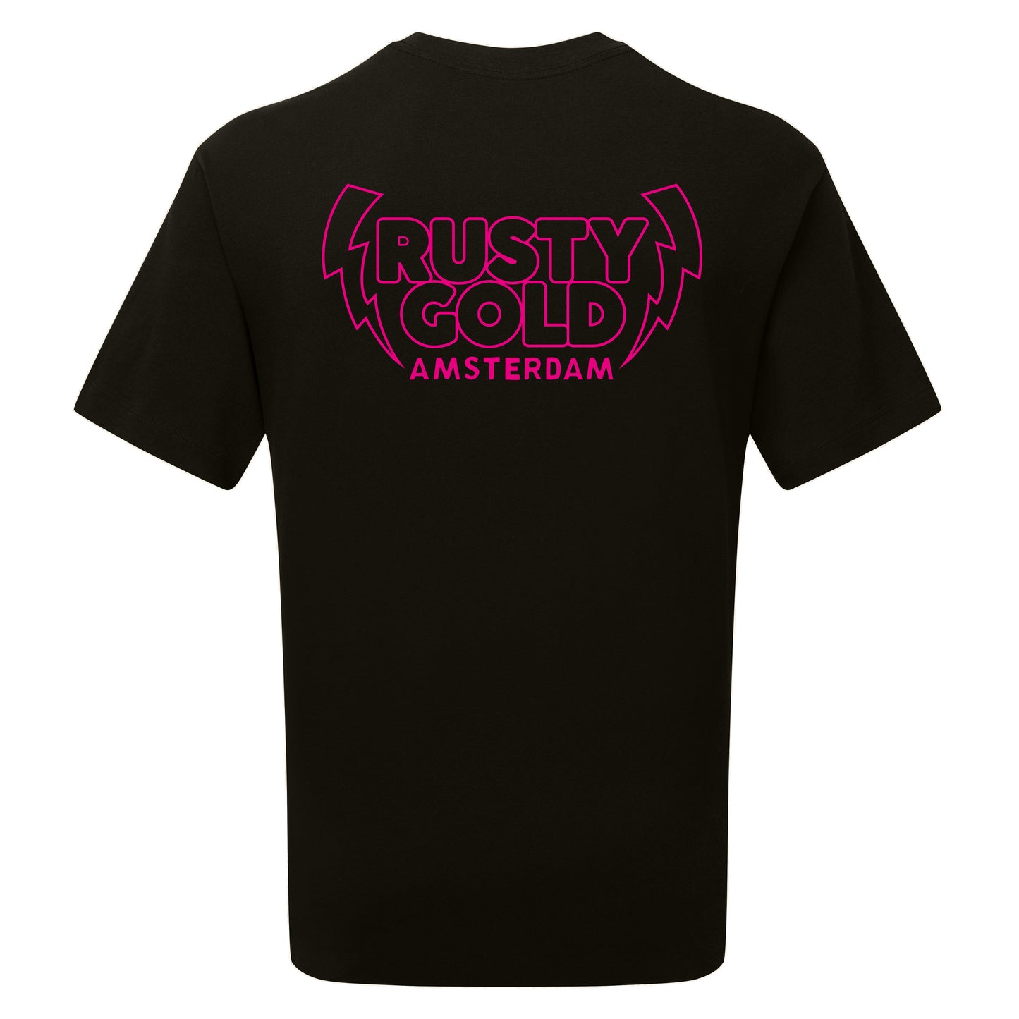 Rusty Gold Bolts Tee - Fluo Pink