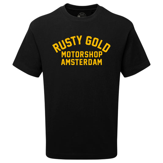 Rusty Race Tee - Yellow on Black