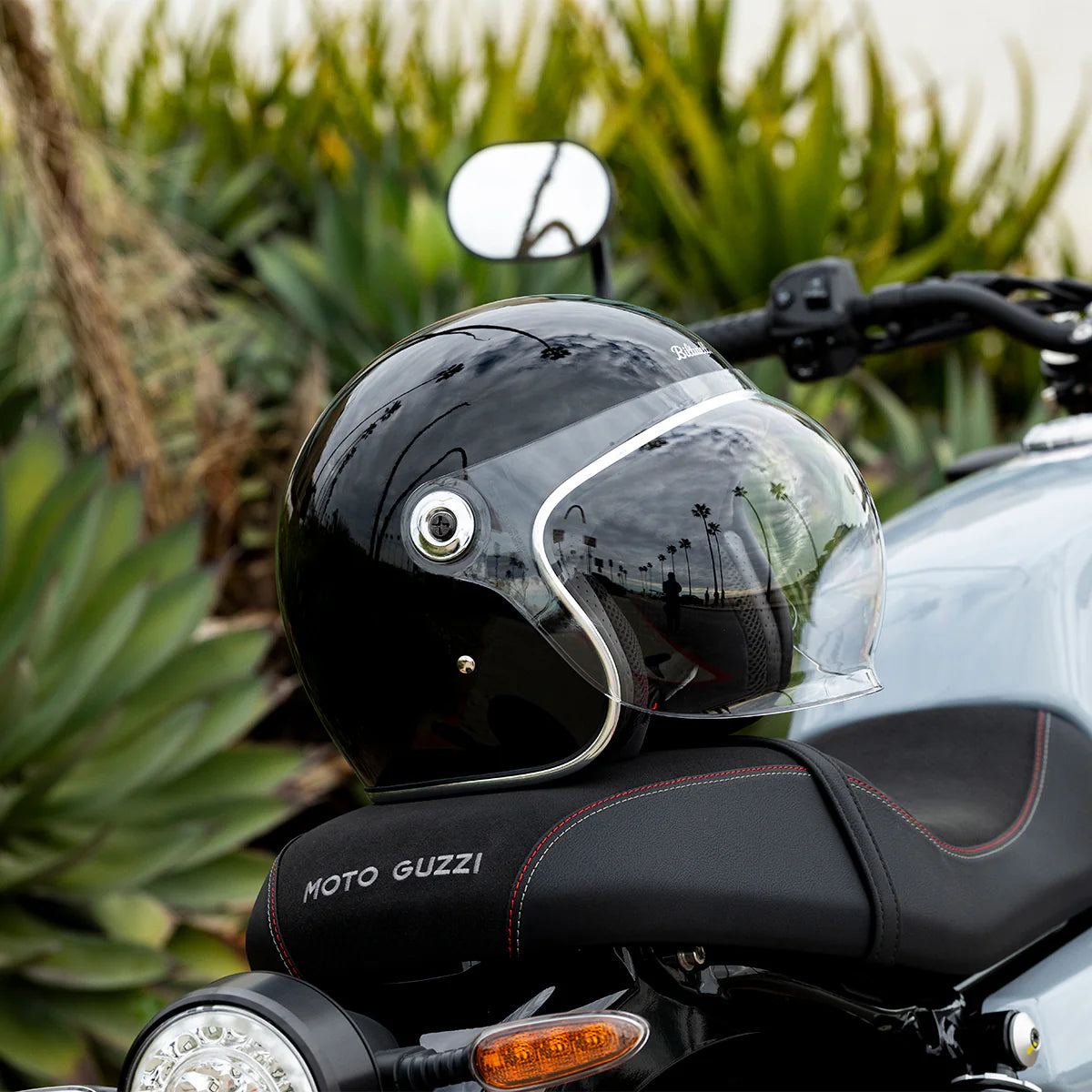 BILTWELL TAHOE HELMET METALLIC GLOSS BLACK
