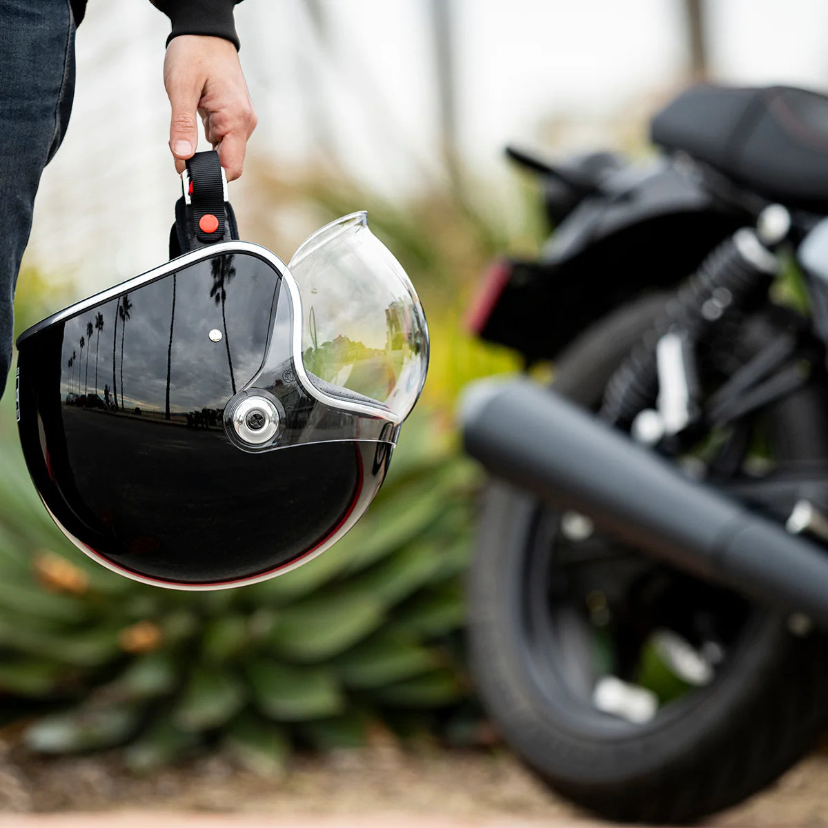 BILTWELL TAHOE HELMET METALLIC GLOSS BLACK
