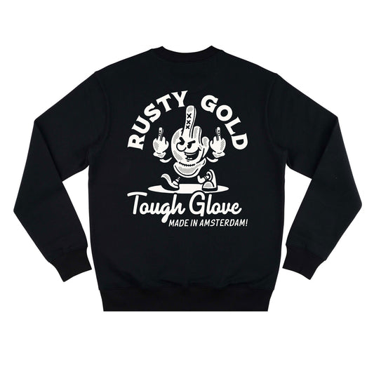 Rusty Gold Tough Glove Sweater Black & Vintage White