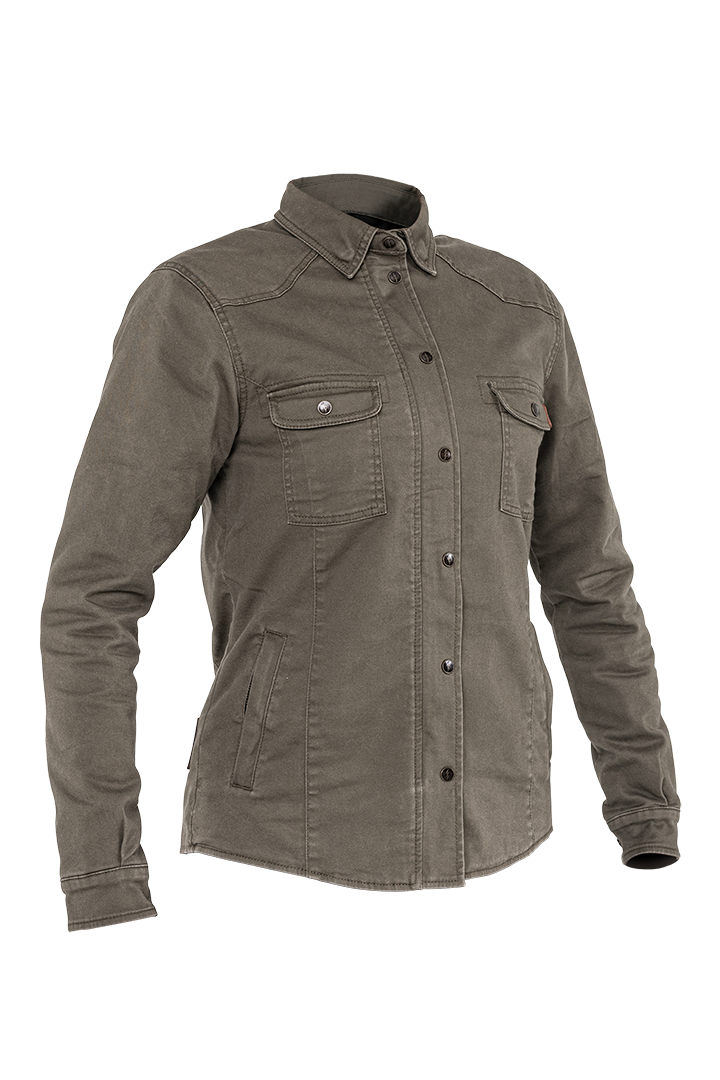 John Doe AAA Motoshirt Jacket Female - Olive Green