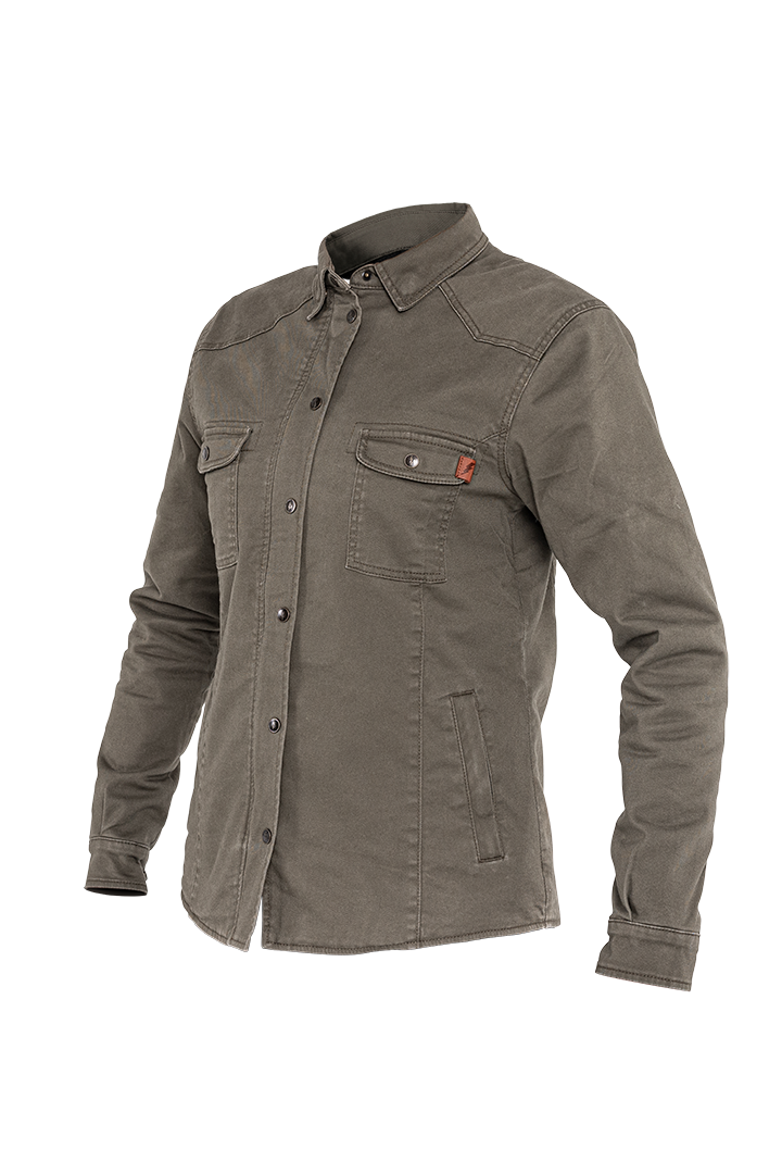 John Doe AAA Motoshirt Jacket Female - Olive Green