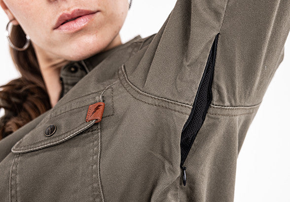 John Doe AAA Motoshirt Jacket Female - Olive Green
