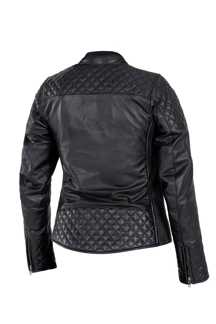 John Doe 'Adina' Womens Leather Motorcycle Jacket Black