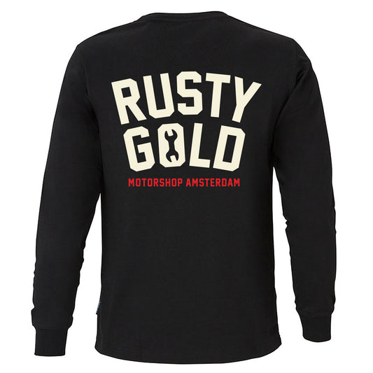 Rusty Gold Spanner Long Sleeve Tee Black