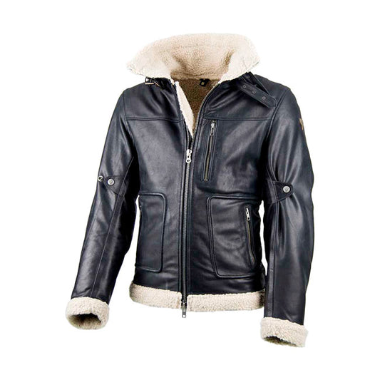 By City Eagle Leather Motorcycle Jacket Black