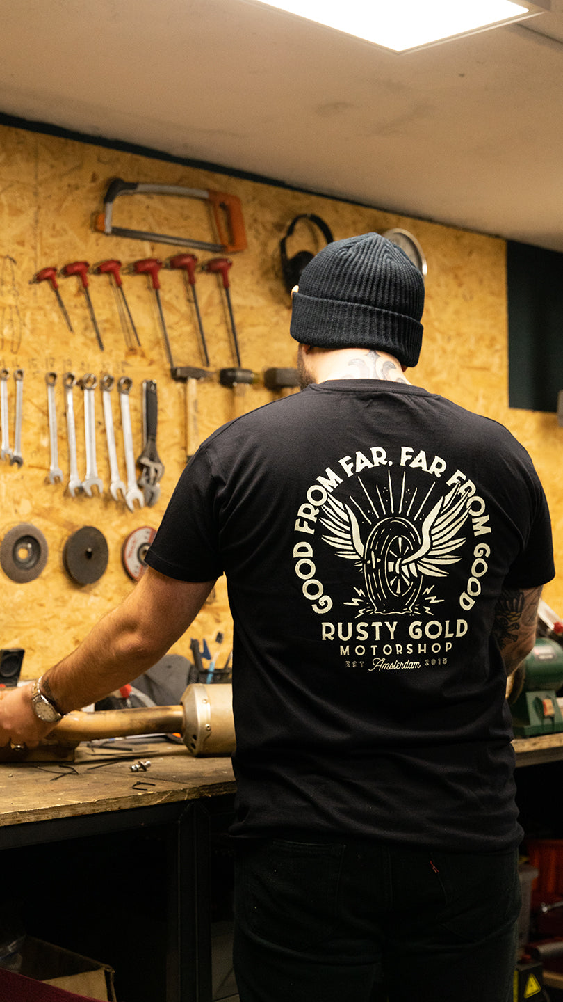 Rusty Gold 'Far From Good' Tee
