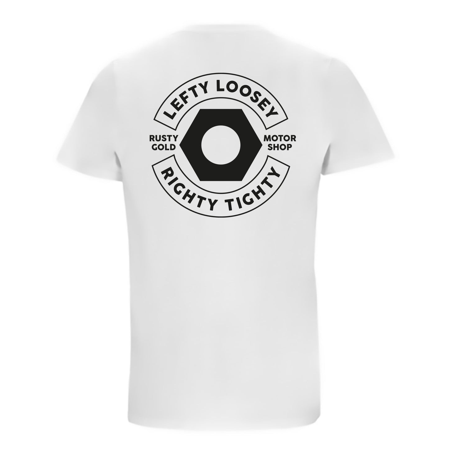 Rusty Gold Left Right Tee White