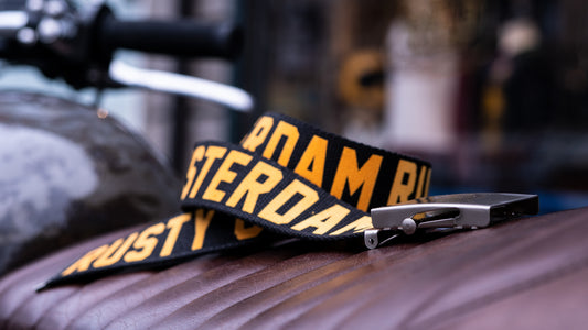 Rusty Gold Slider Belt Black