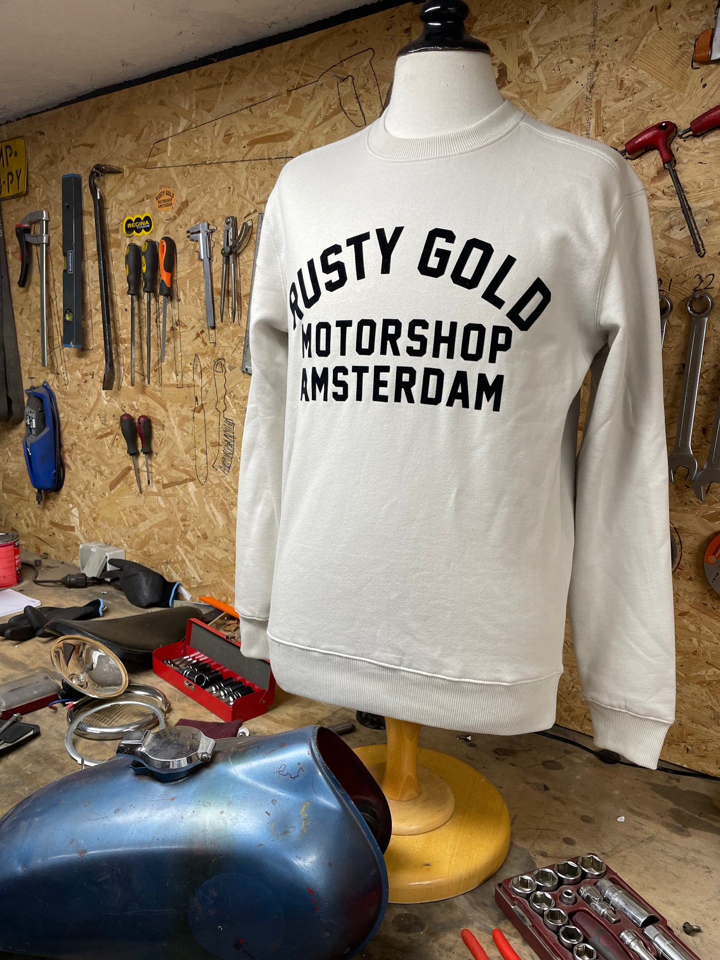 Rusty Gold Race Sweater Bone White