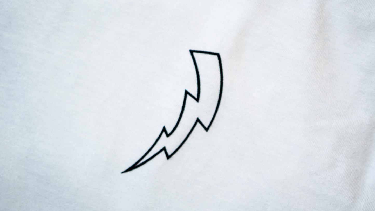 Rusty Gold Bolts Tee White&Black