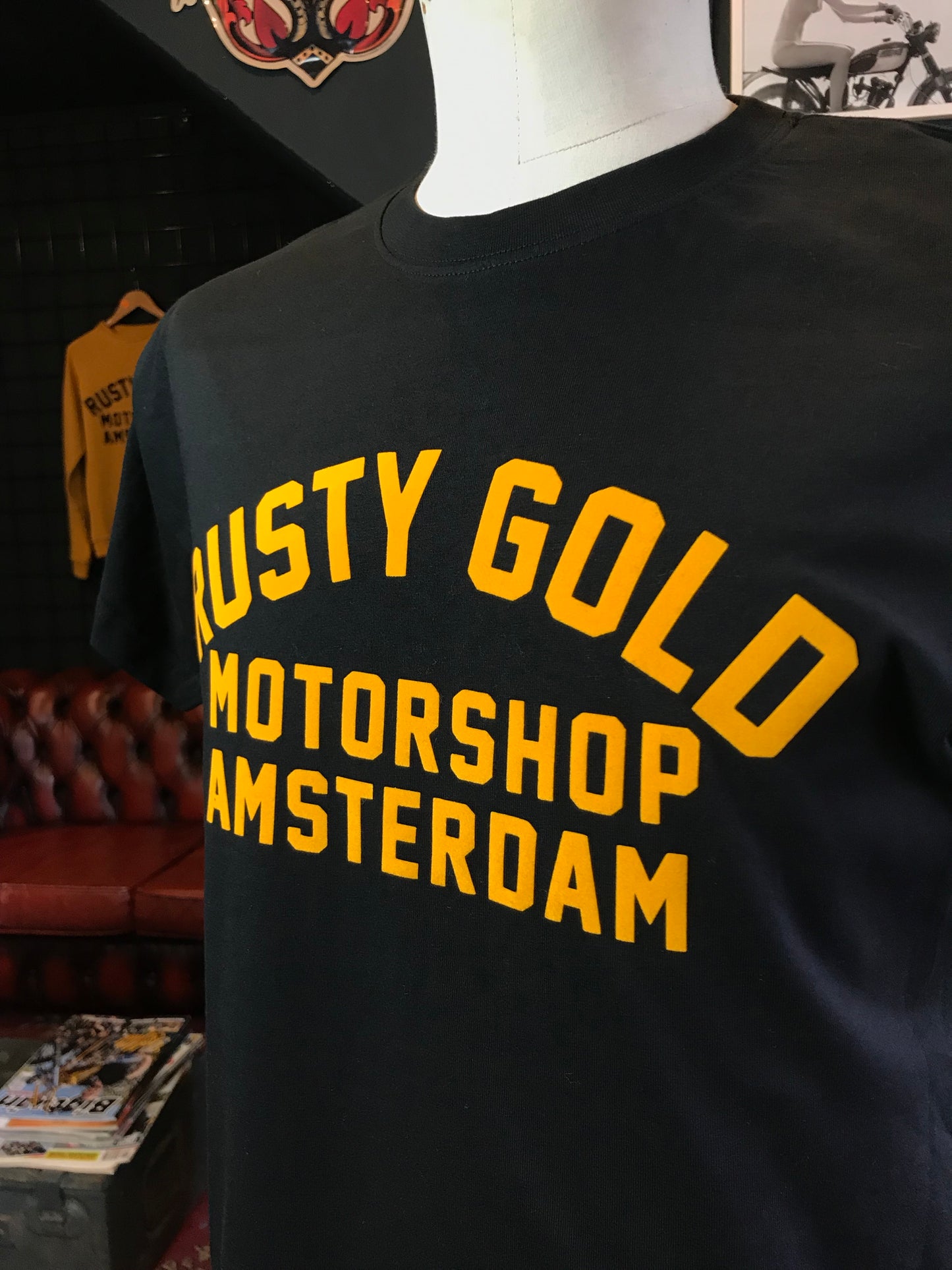 Rusty Race Tee - Yellow on Black